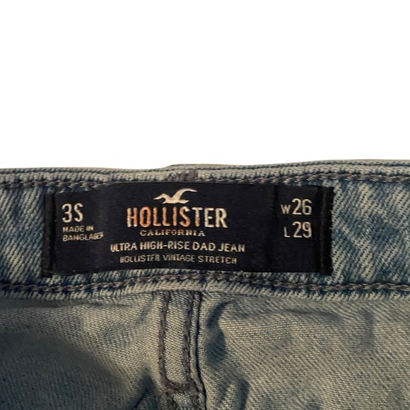 Y2K Hollister Womens Patchwork Ultra High Rise Dad Jeans Size 26 Festival Boho - Picture 7 of 10